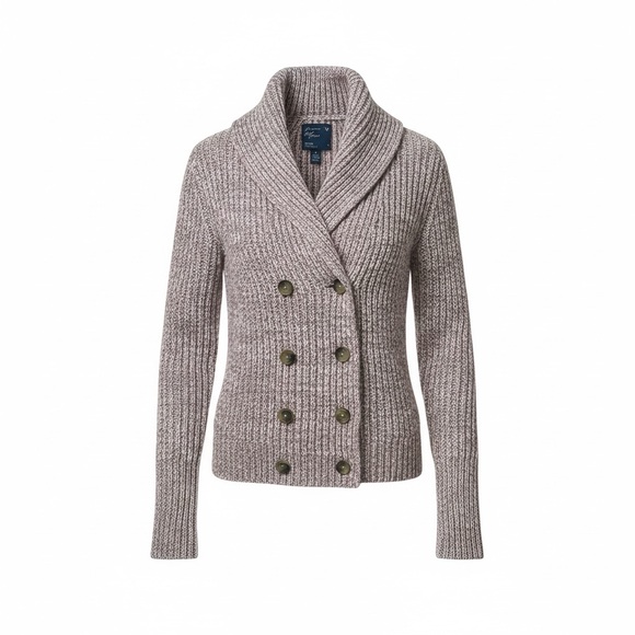 American Eagle Outfitters Sweaters - American Eagle Outfitters Purple Heavy Knit Zippered Cardigan